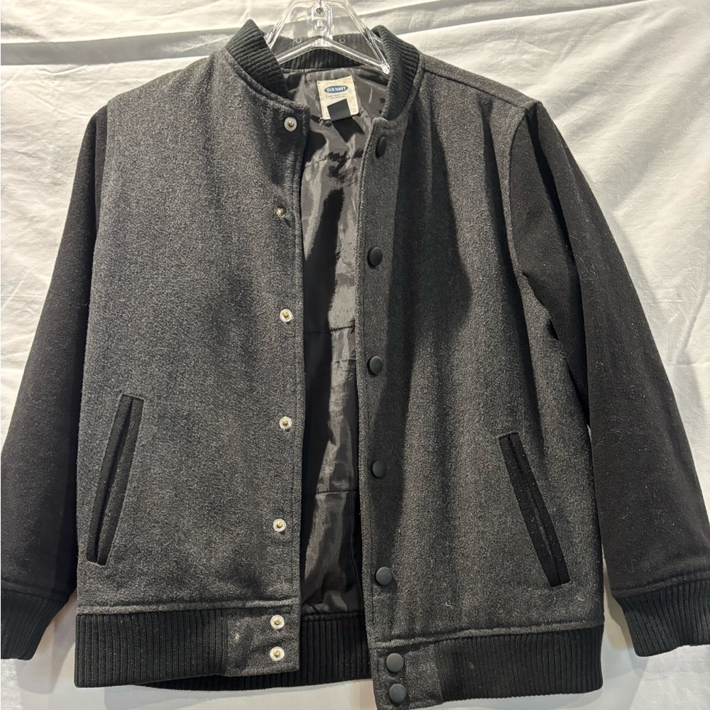 GAP Men's Charcoal and Black Bomber Jacket